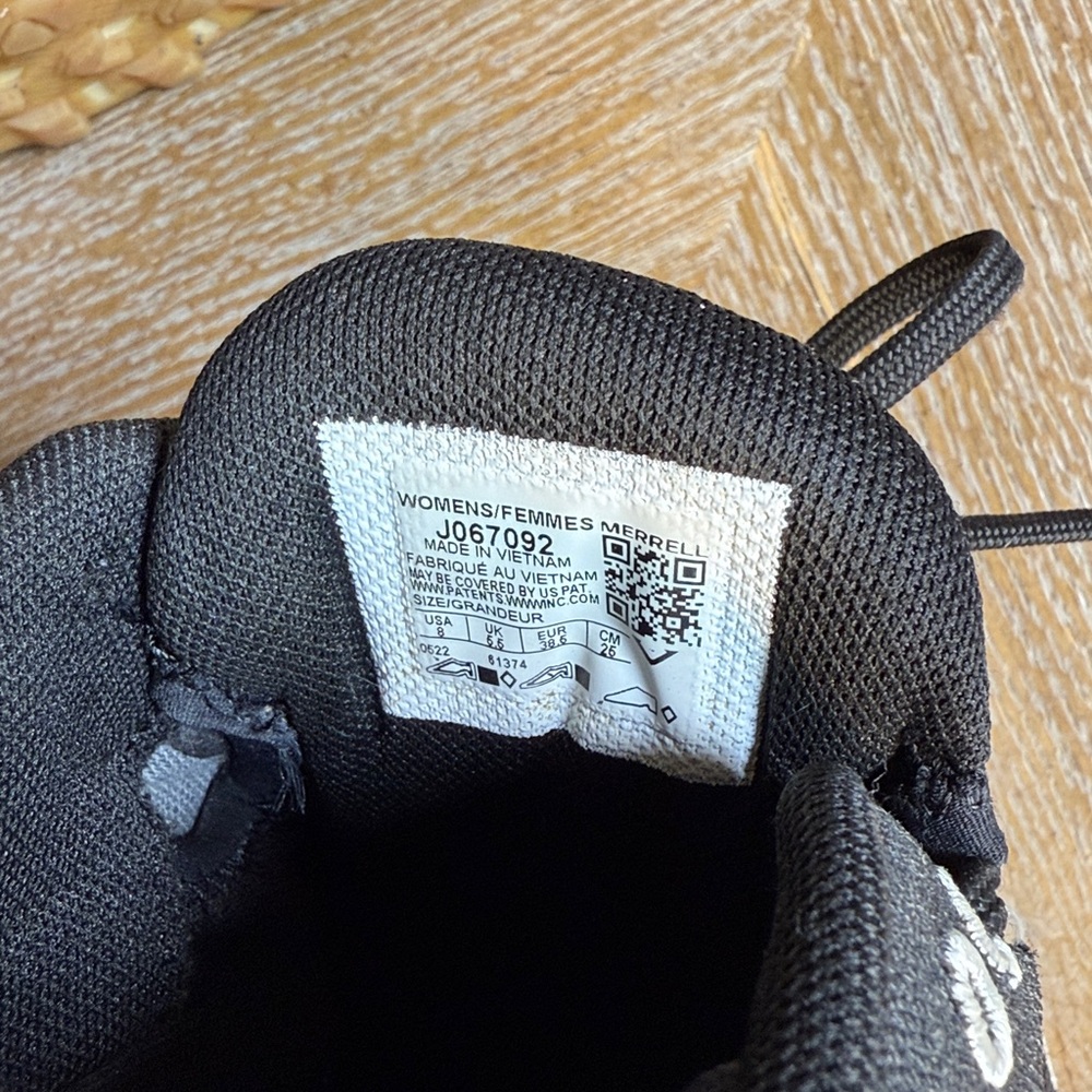 MERRELL Moab Flight Solution DYE Black White Outdoor Trail Running Sneaker - Picture 10 of 10